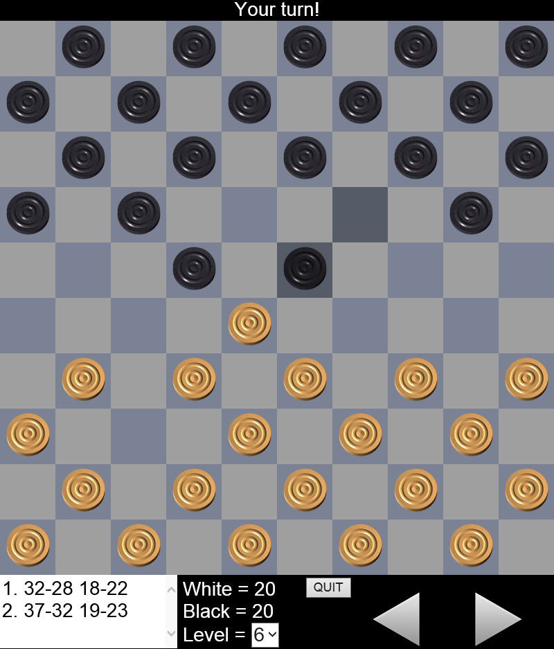 10×10 Draughts the browser | johnbruin.net